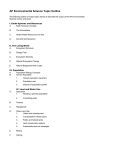 AP Environmental Science Topic Outline