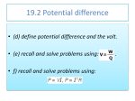 19.2 Potential difference