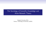 The Sociology of Scientific Knowledge and Actor