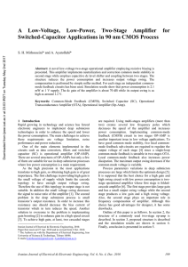 A Low-Voltage, Low-Power, Two-Stage Amplifier for Switched