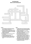 PHYSIOLOGY Basic Level Crossword