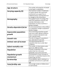 Age structure Carrying capacity (K) Demography Exponential