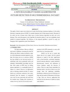 a new reachability based algorithm for outlier detection in