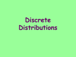 Properties for a discrete probability distribution