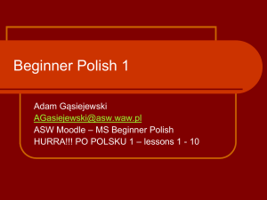 Beginning Polish Course Overview