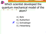 Which scientist developed the quantum mechanical model of the