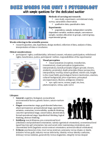 Methods of carrying out research: • case study, experiment