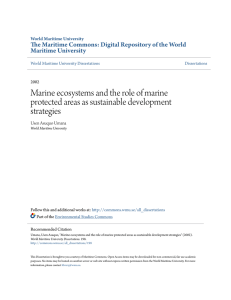 Marine ecosystems and the role of marine protected areas as