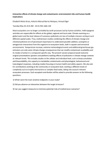 Interactive effects of climate change and contaminants