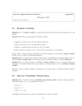 February 2,4,6 9.1 Random Variables 9.2 Discrete Probability