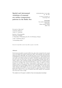 Spatial and interannual variations of seasonal sea surface