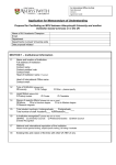 Memorandum of Understanding Application Form