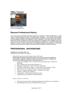 Mike Towery Resume