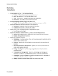 Marketing Study Guide