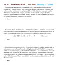 ISE 261 HOMEWORK FOUR Due Date: Thursday 3/22/2012 1. The