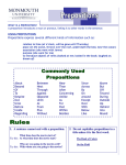 Prepositions - Monmouth University