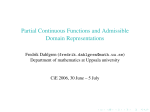 Partial Continuous Functions and Admissible Domain Representations