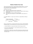 Modern Model of the Atom Student Notes and Assignment