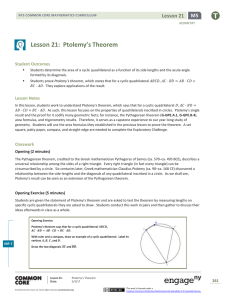 Geometry Module 5, Topic E, Lesson 21: Teacher