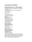 Attention Deficit Hyperactivity Disorder