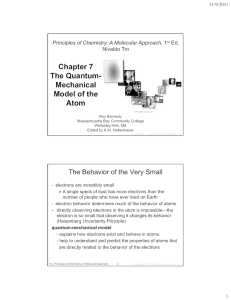 Chapter 7 The Quantum-Mechanical Model of the Atom