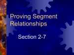 2.7 Proving Segment Relationships