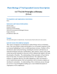 Principles of Botany - Department of Plant Biology