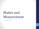 Matter and Measurement