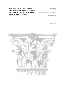 Pulsed photoacoustic techniques and glucose determination in
