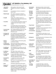 AP Statistics Vocabulary List