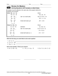 Section 2.4 Review for Mastery