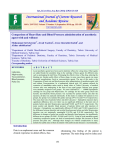 Comparison of Heart Rate and Blood Pressure administration of