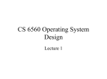 CS 6560 Operating System Design