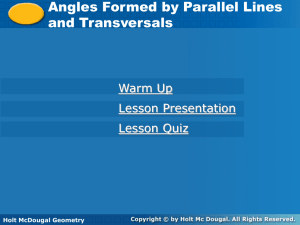 3.1 Parallel Lines