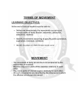 TERMS OF MOVEMENT