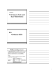 Chi-Square Tests and the F-Distribution Goodness of Fit