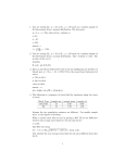 1. You are testing H0 : µ = 10 vs H a : µ < 10 based on a random