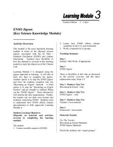 1 ` ENSO Jigsaw [Key Science Knowledge Module] 1 Activity