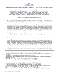 Multipurpose Acoustic Networks in the Integrated Arctic Ocean