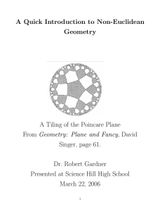 A Quick Introduction to Non-Euclidean Geometry