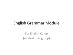 English Grammar Module