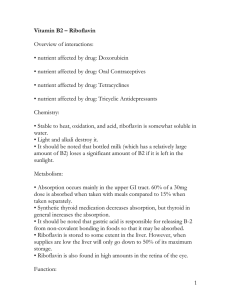 Vitamin B2 -- Riboflavin