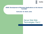Server Side Web Technologies: Part 2