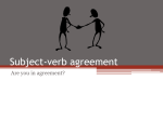 Subject-verb agreement