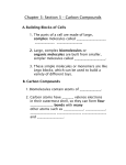 Chapter 3: Section 3 – Carbon Compounds