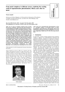 From metal complexes to fullerene arrays: exploring the exciting