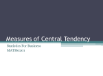 Measures of Central Tendency