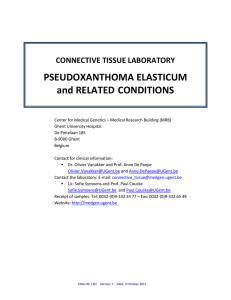 CONNECTIVE TISSUE LABORATORY Center for Medical Genetics