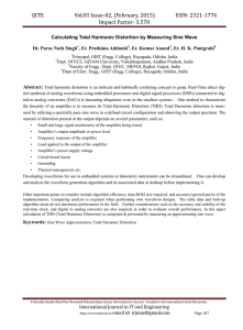 Calculating Total Harmonic Distortion by Measuring Sine Wave