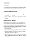 Preliminaries Assignment 1: Multivariate normal Assignment 2